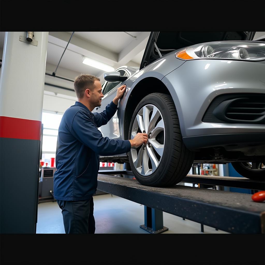 Car Getting Oil Change in Diversey Narragansett