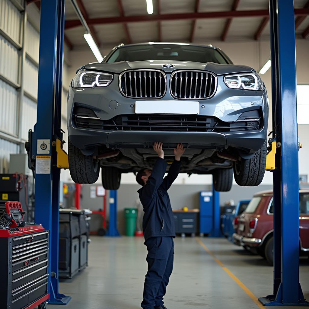 Car Getting Serviced