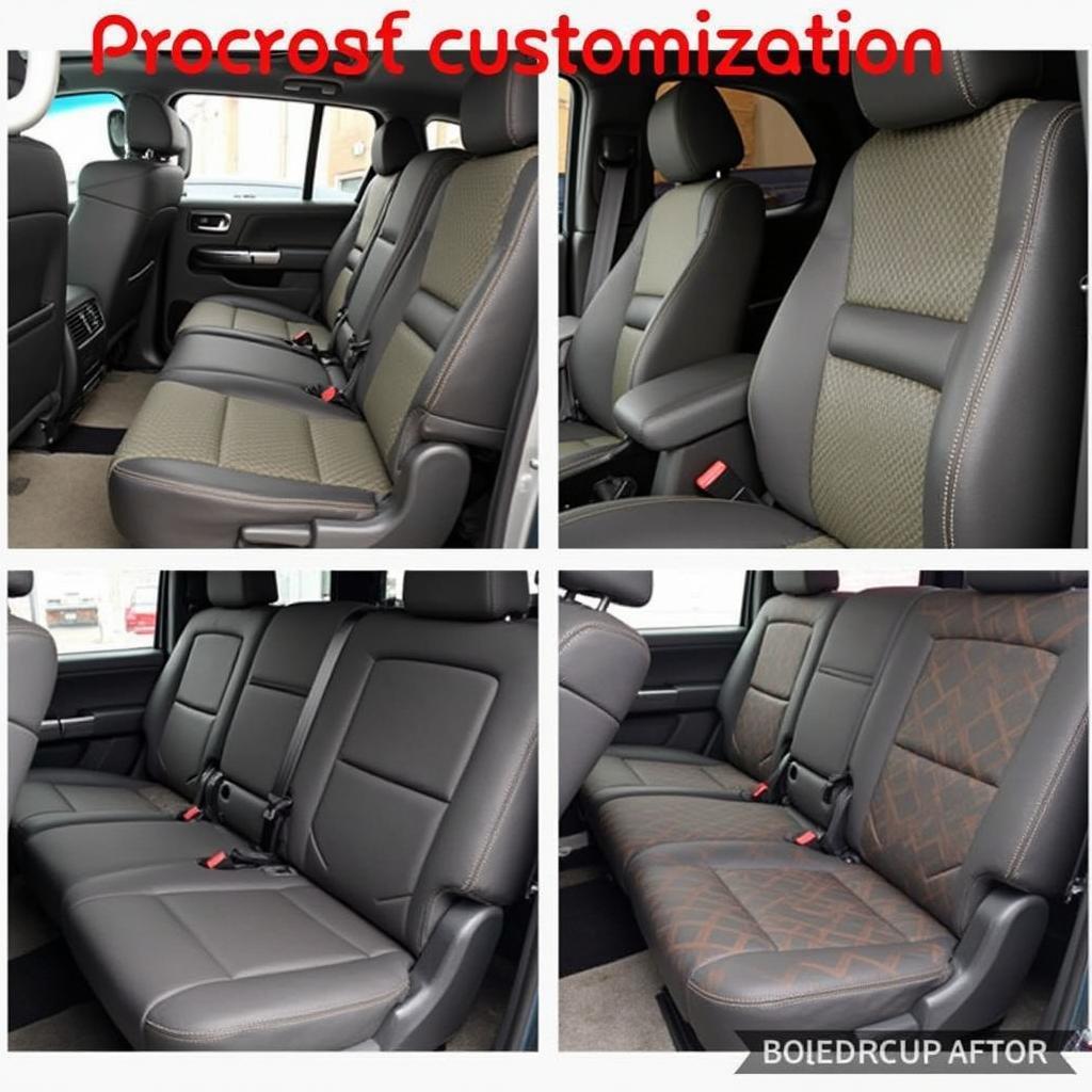 Various car interior customization options