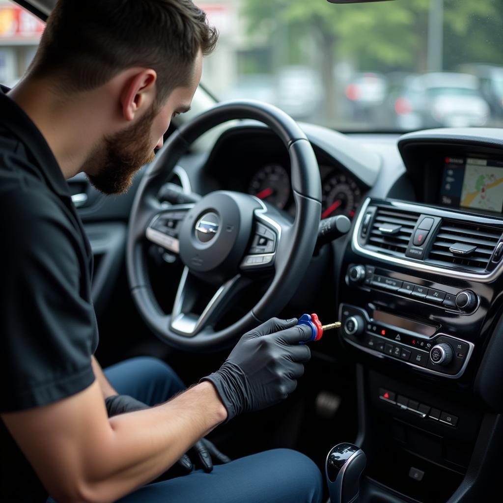 Professional Car Interior Detailing in Action