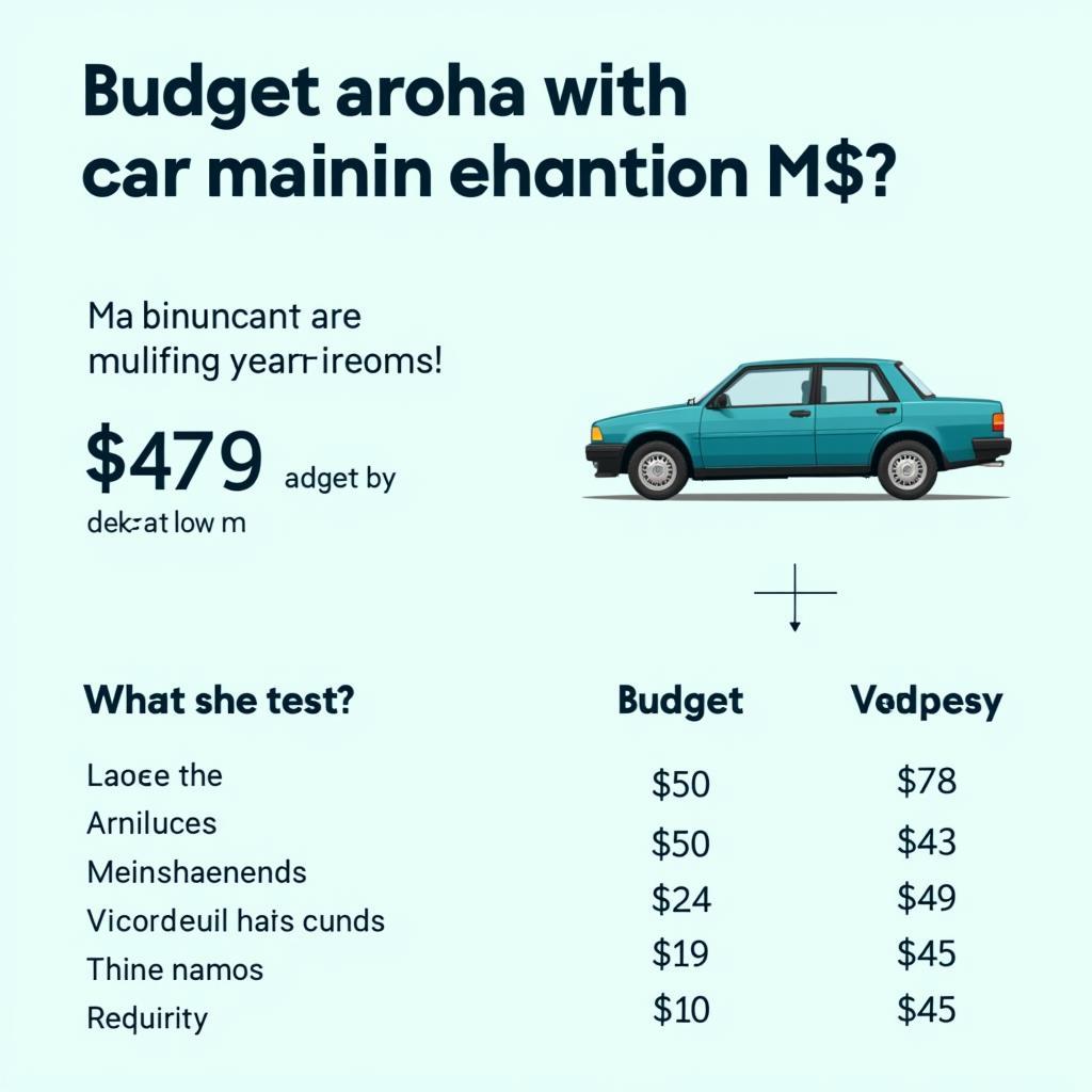 Car Maintenance Budget