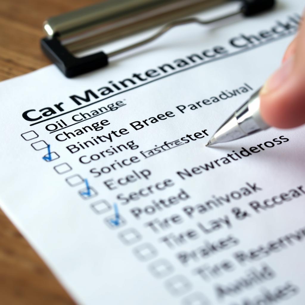 Car Maintenance Checklist