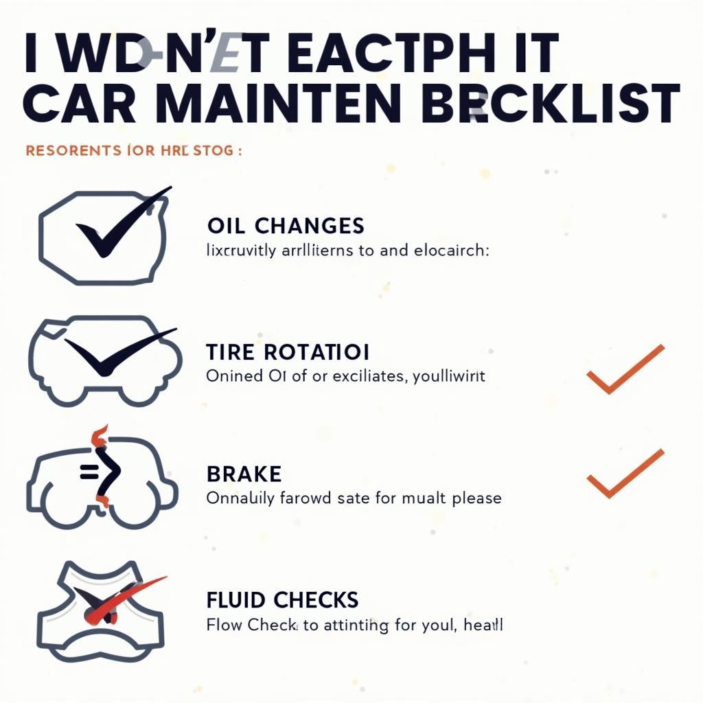 Car maintenance checklist