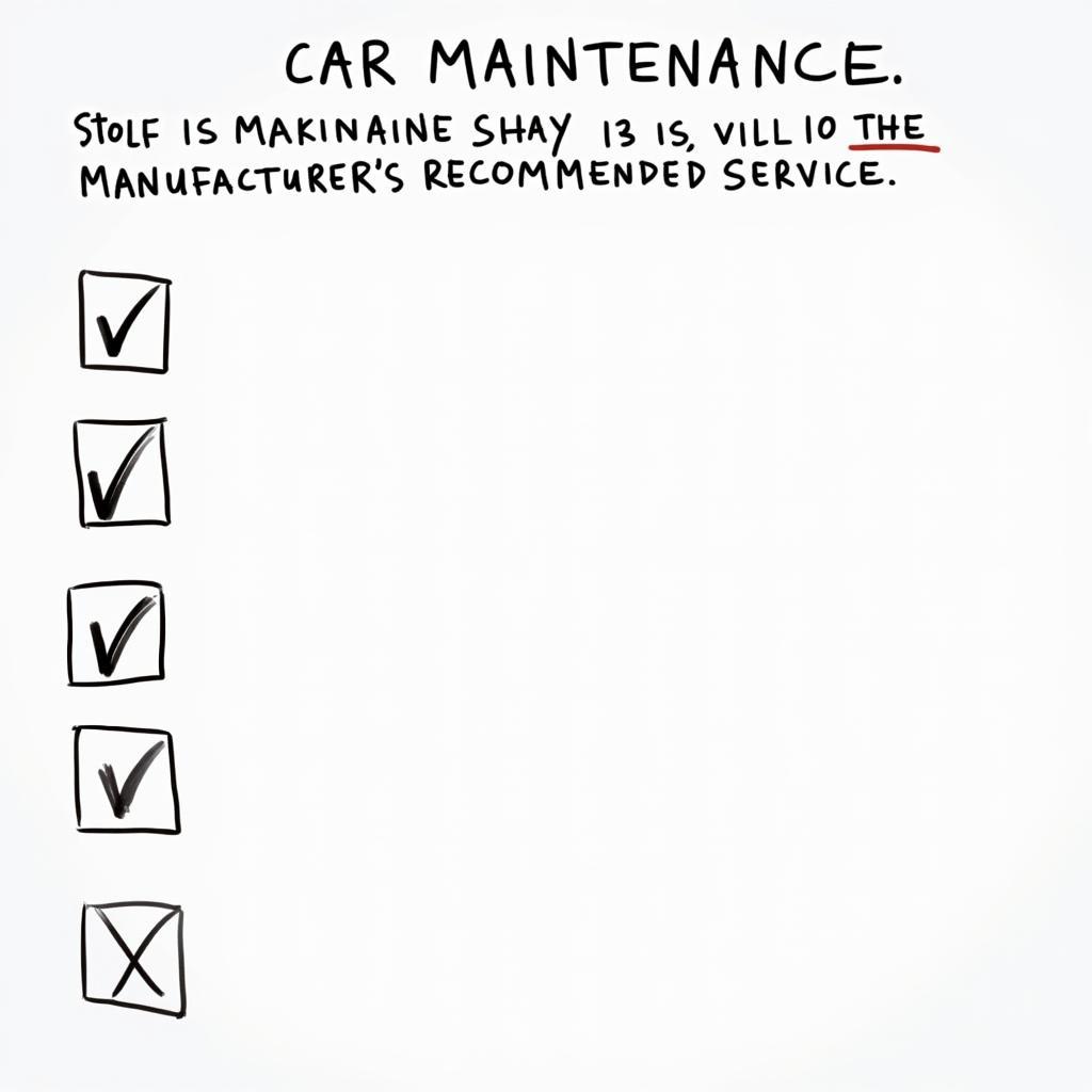 Car Maintenance Checklist