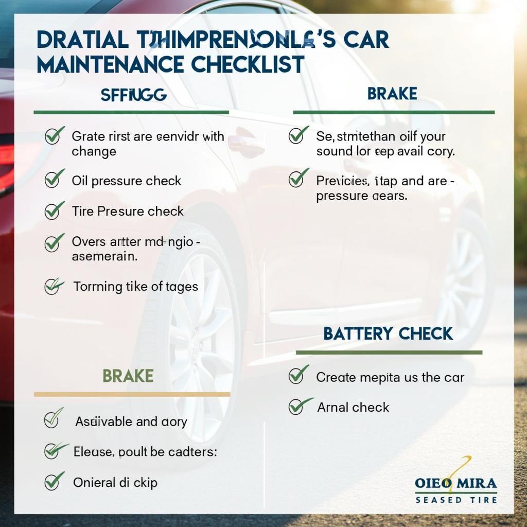 Car Maintenance Checklist