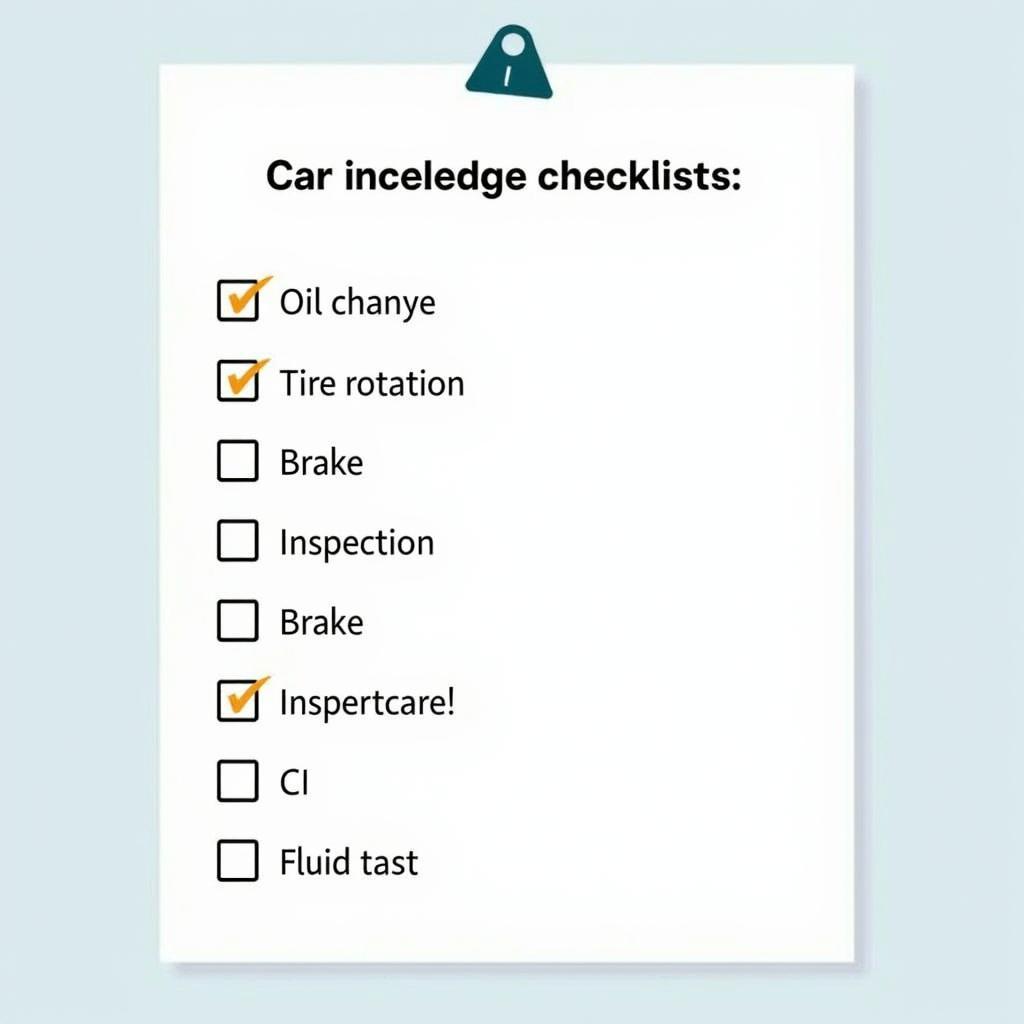 Car Maintenance Checklist