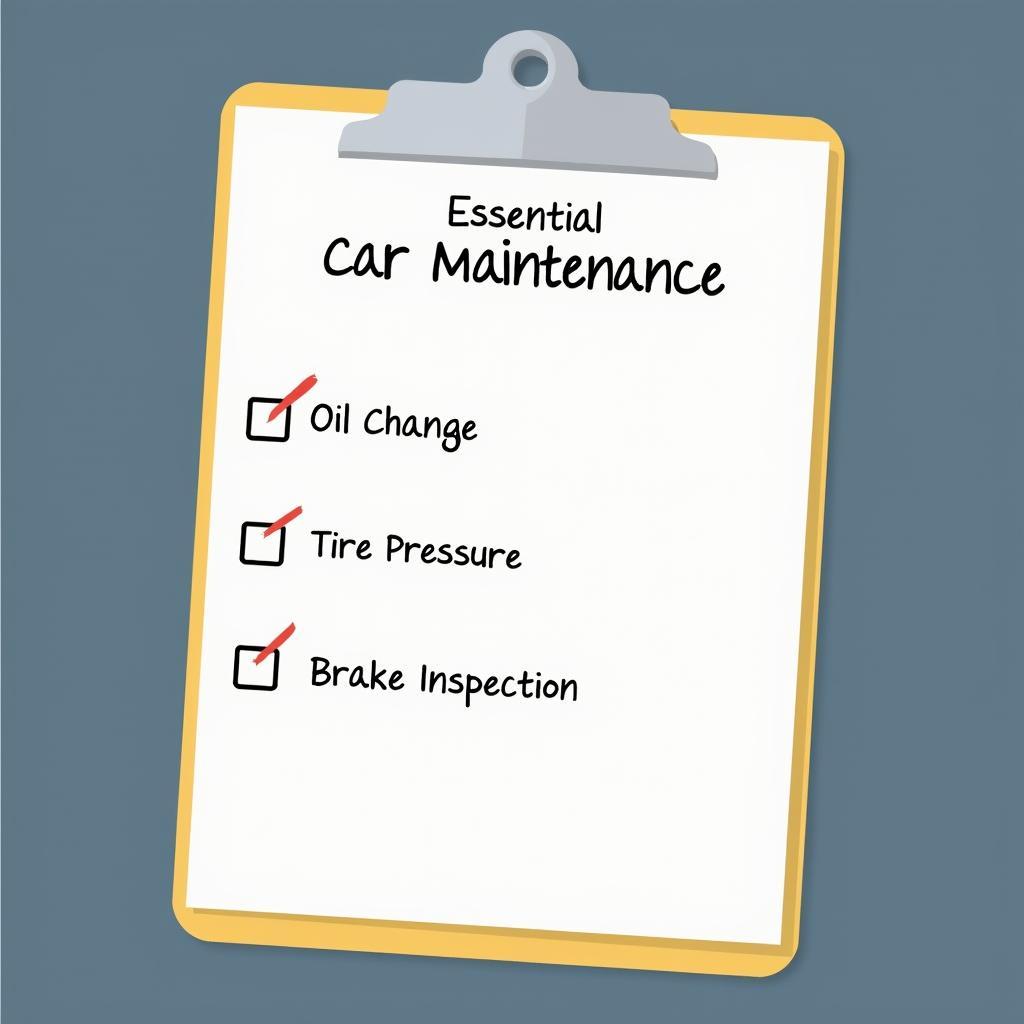 Car maintenance checklist