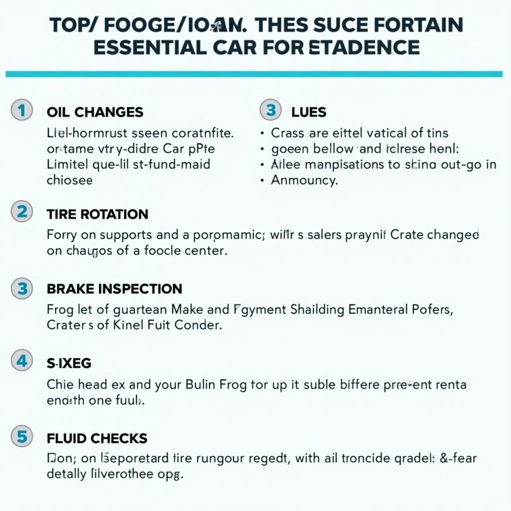 Car maintenance checklist