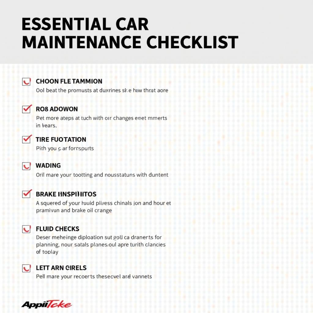 Car Maintenance Checklist