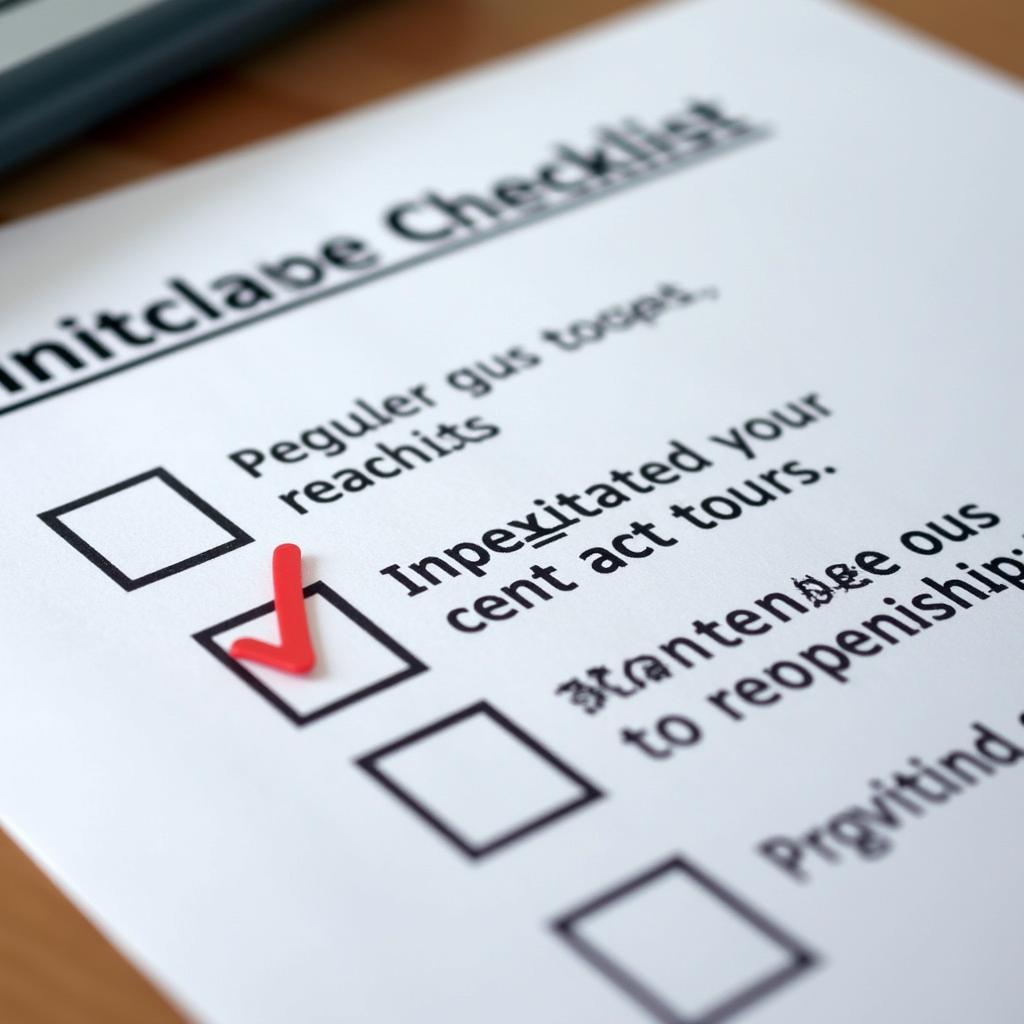 Car Maintenance Checklist