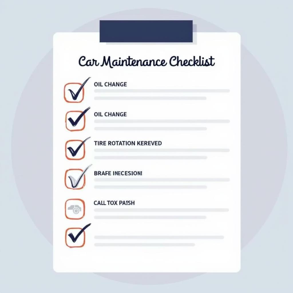 Car Maintenance Checklist