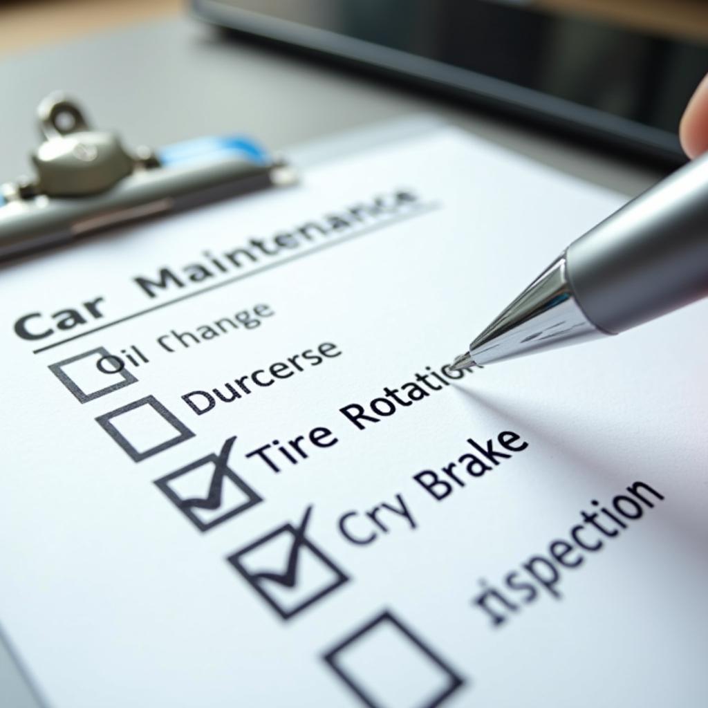 Car Maintenance Checklist