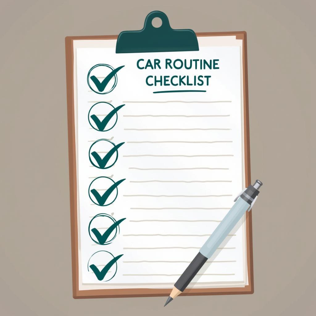 Car Maintenance Checklist on a Clipboard