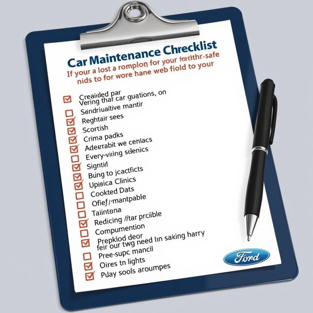 Car Maintenance Checklist