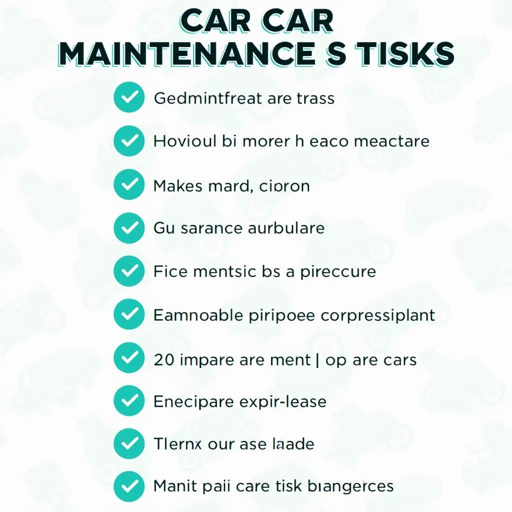 Car Maintenance Checklist