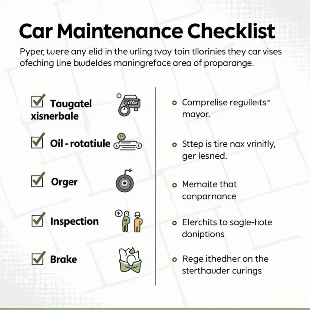 Car Maintenance Checklist Burlington WA