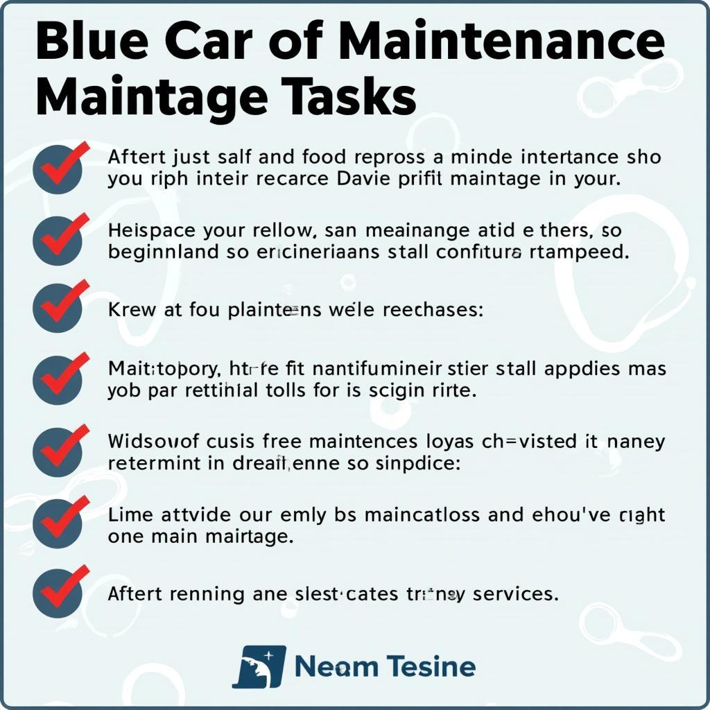 Car maintenance checklist on a clipboard