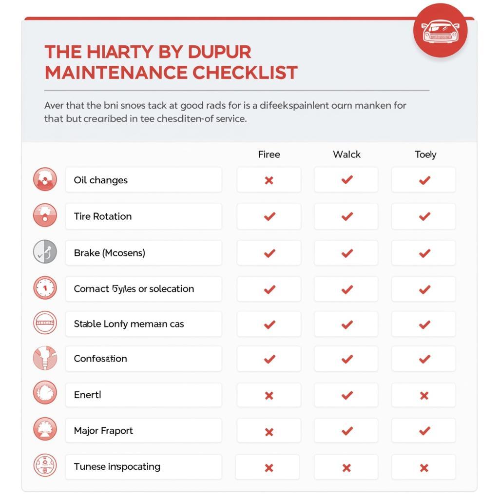 Car Maintenance Checklist