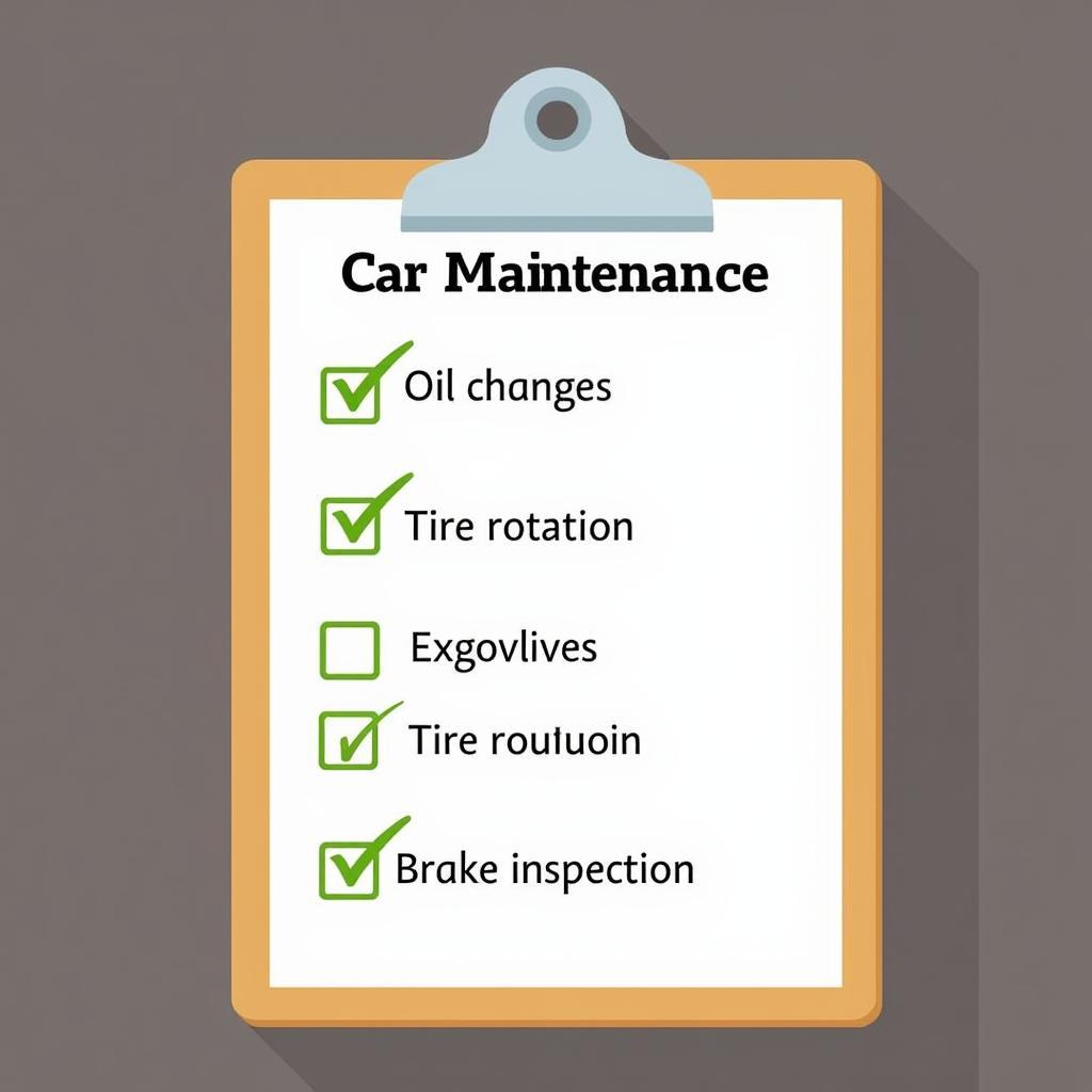 Car maintenance checklist