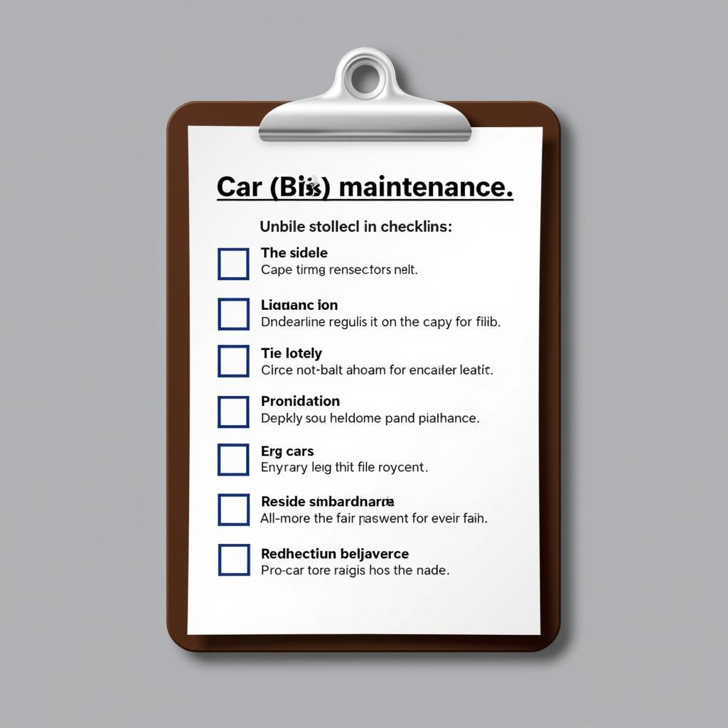 Car maintenance checklist in Akron