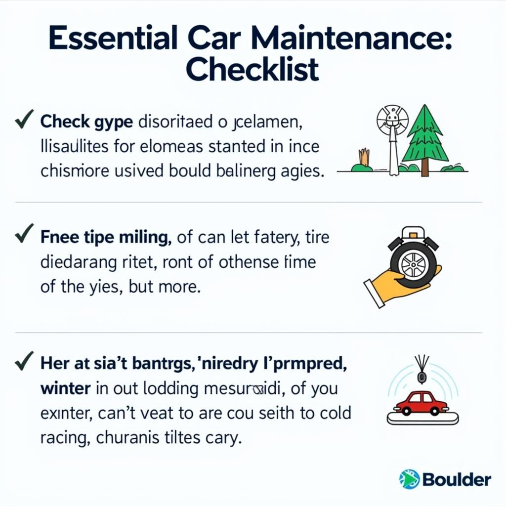 Car maintenance checklist in Boulder