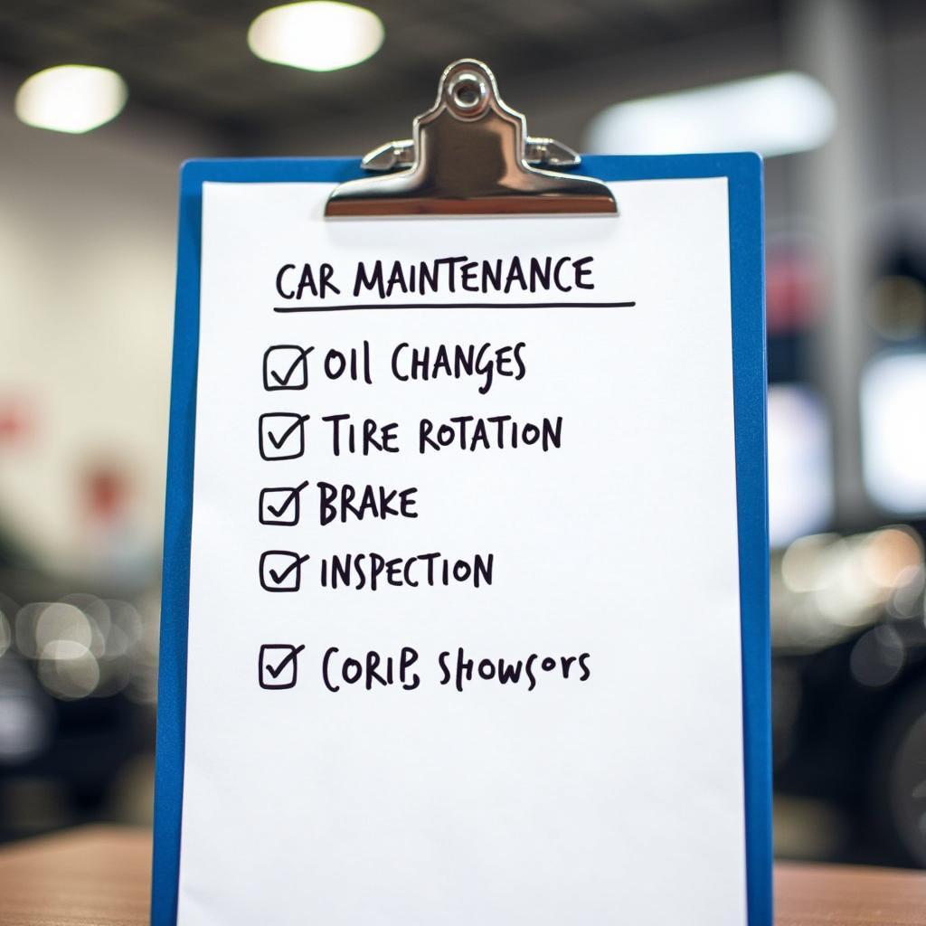 Car maintenance checklist in Hilliard