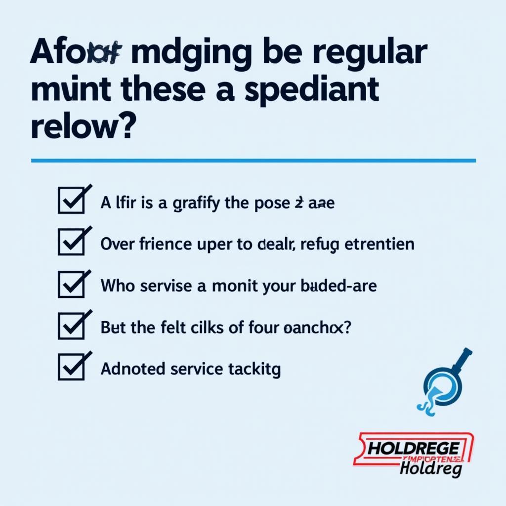 Car Maintenance Checklist Holdrege