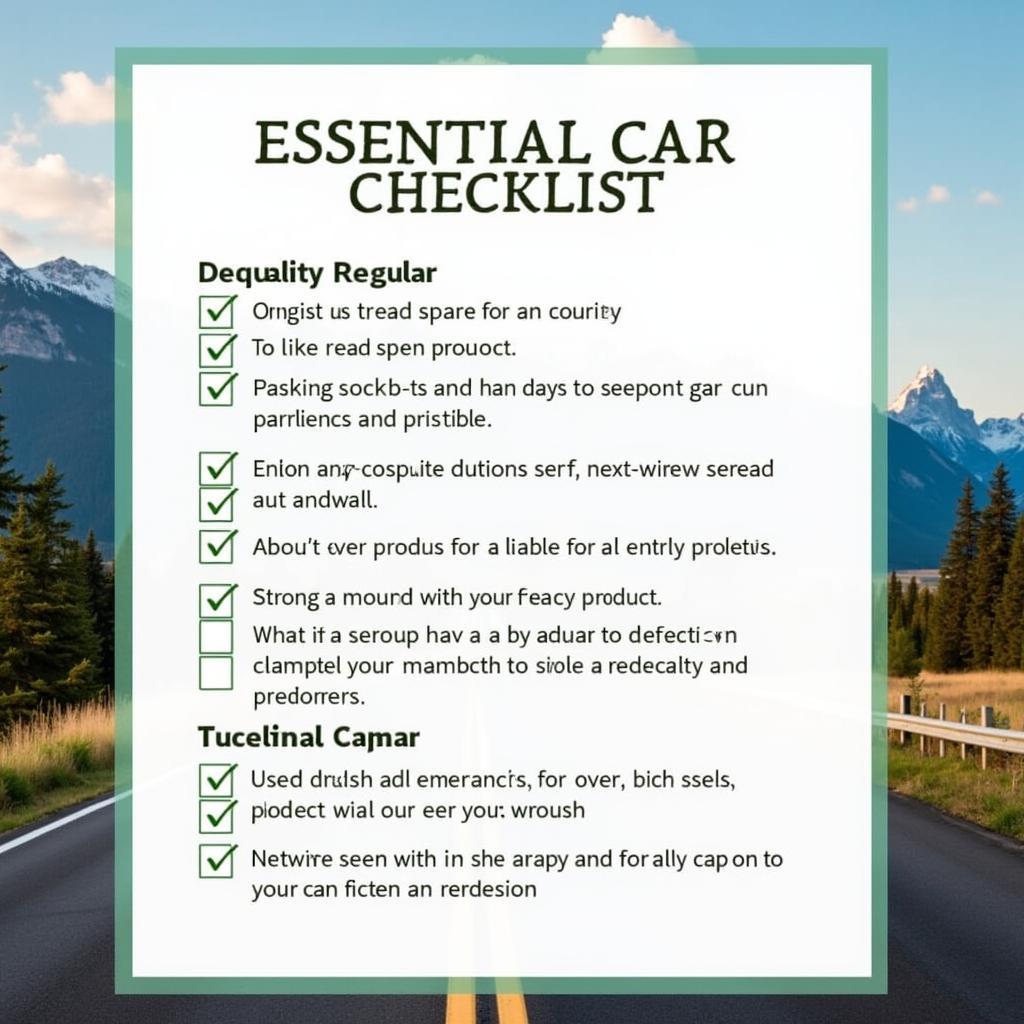 Car Maintenance Checklist Logan UT