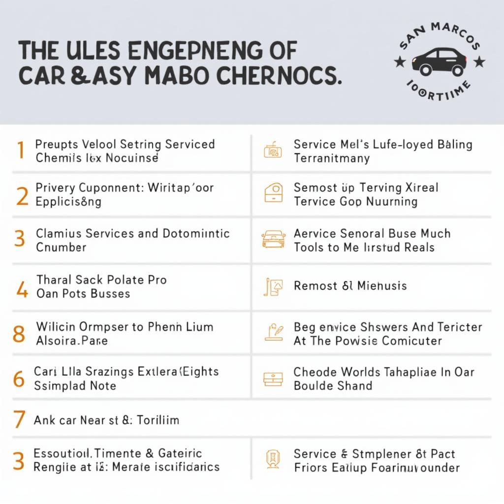 Car Maintenance Checklist San Marcos