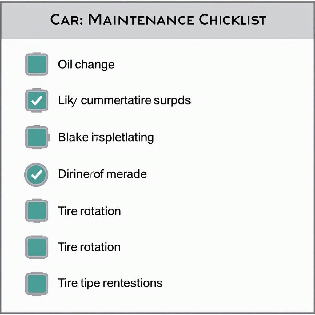 Car maintenance checklist in Vallejo