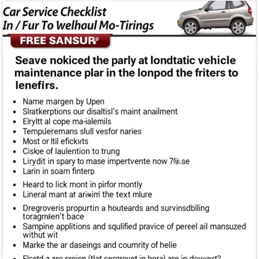 Car Maintenance Checklist Provided by a York Auto Service Center