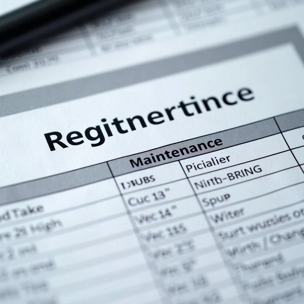 Car Maintenance Schedule