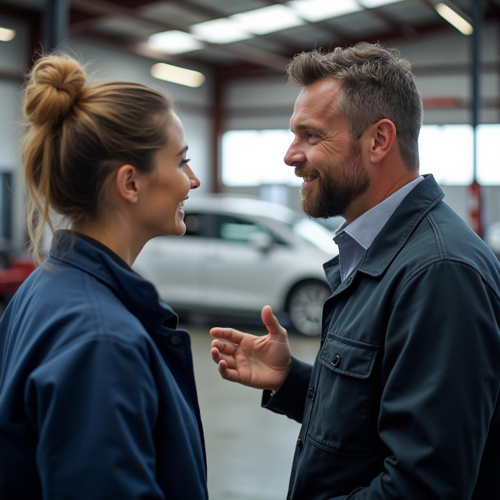  Car Owner Actively Participating in the Repair Discussion 