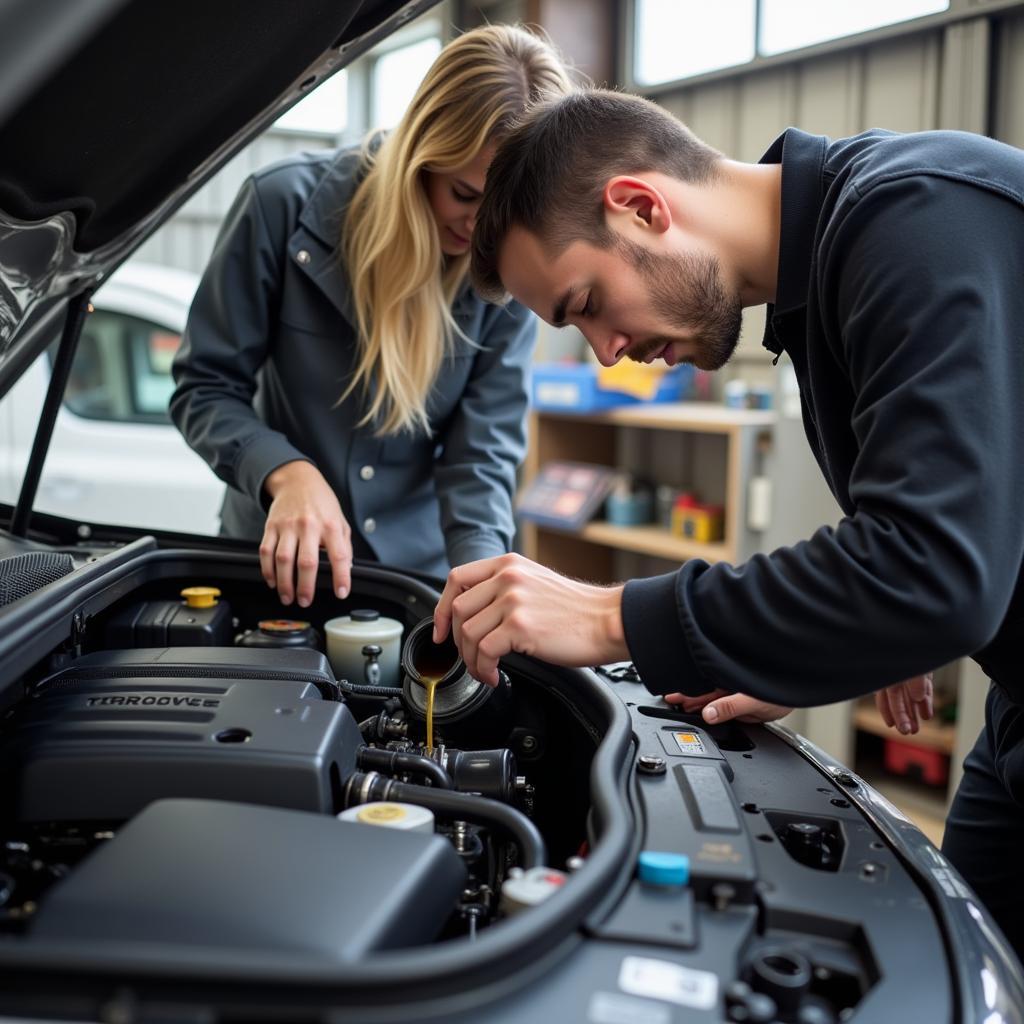 Car Owner Performing Regular Vehicle Maintenance