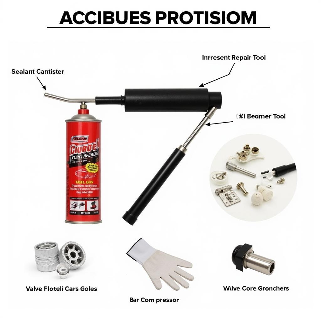 Car Puncture Repair Kit Components