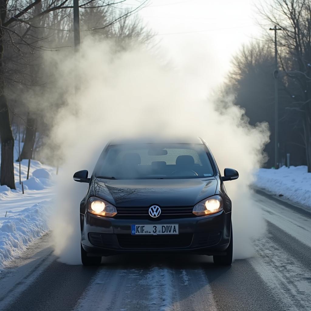 Car overheating on a Bangor road