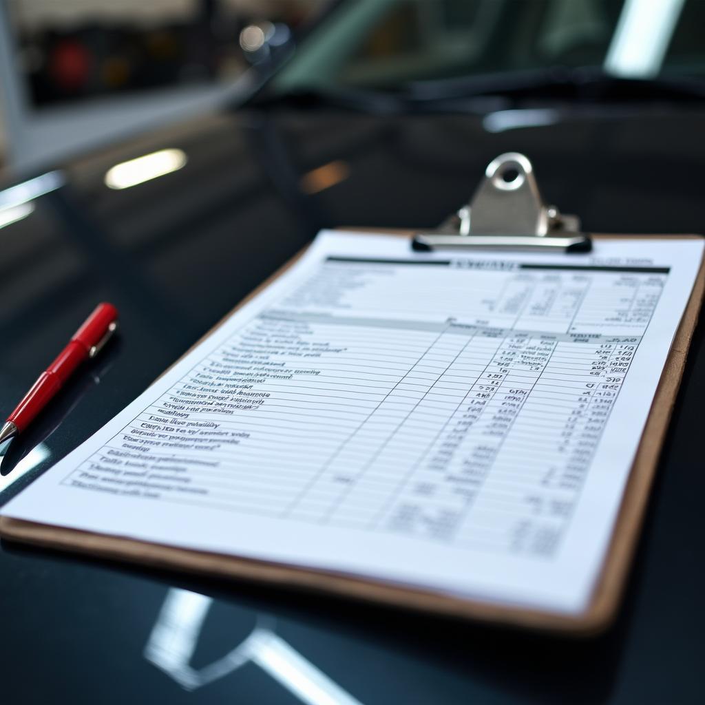 Auto repair estimate on a clipboard in Idaho