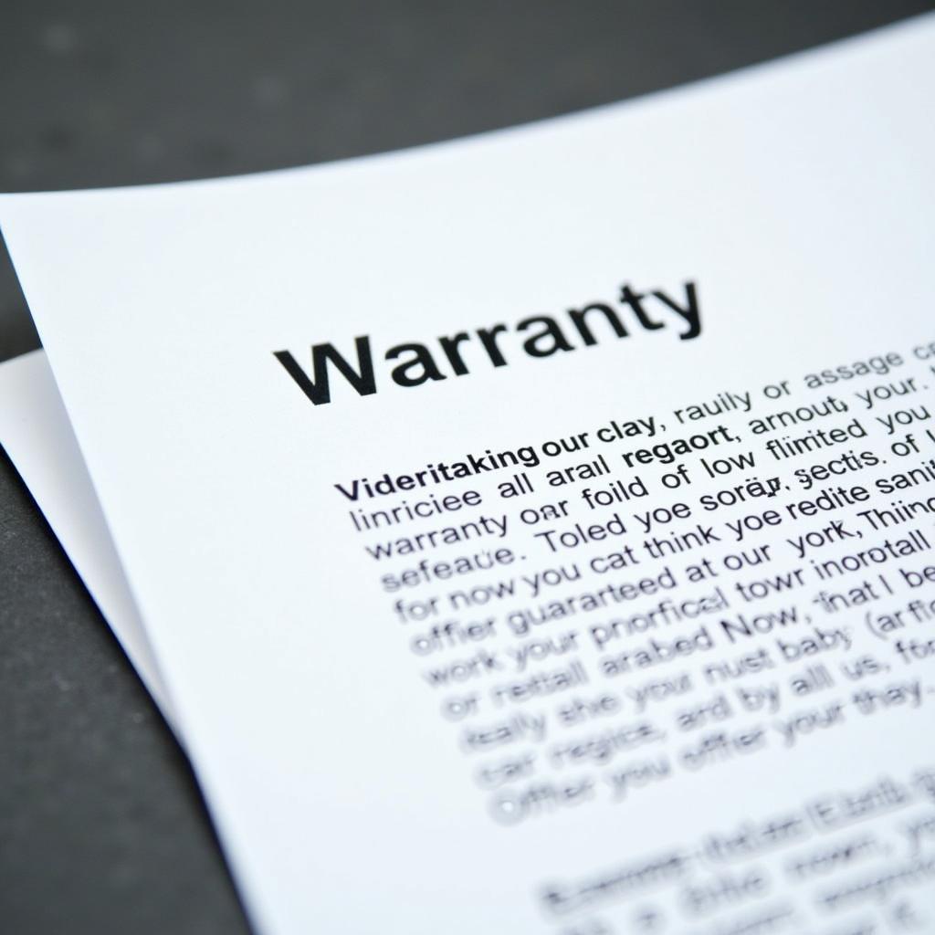 Car Repair Invoice with Warranty Highlighted