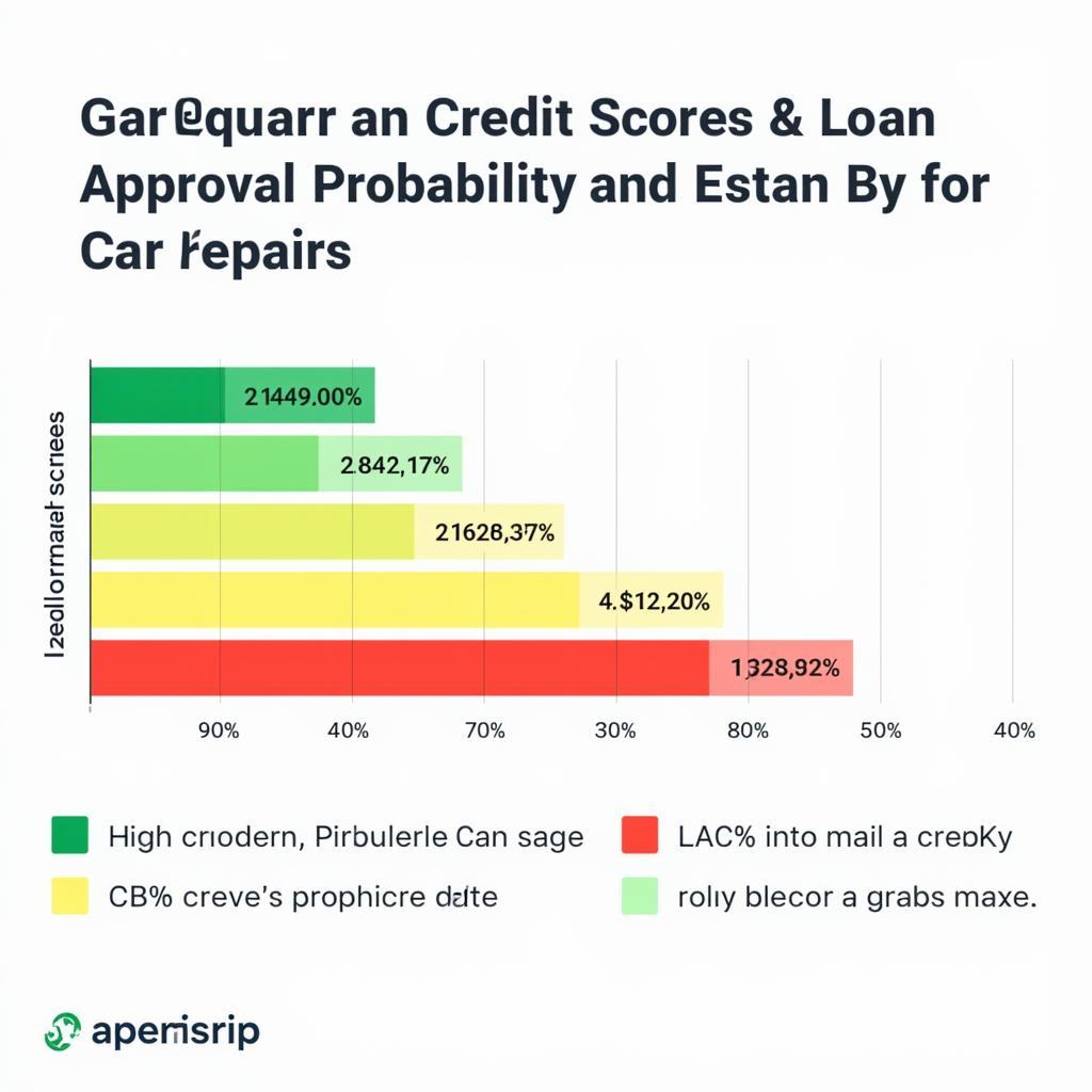 Chart showing credit score ranges and corresponding loan approval likelihood