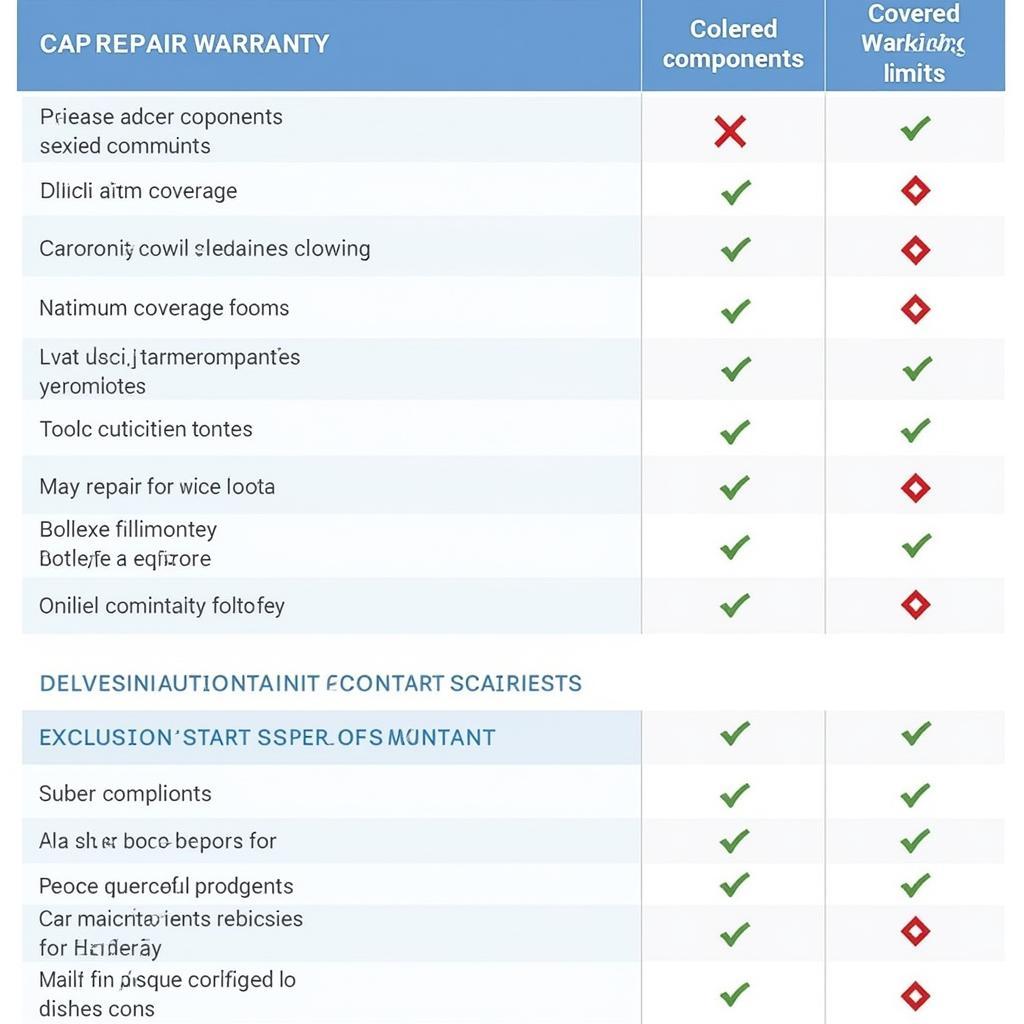 Car Repair Warranty Coverage Comparison