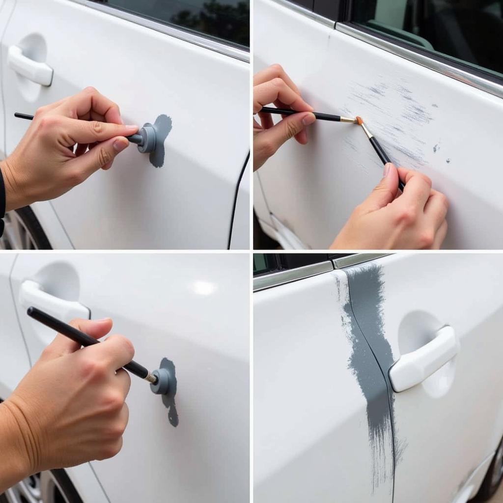 Applying Touch-up Paint to a Car Scratch