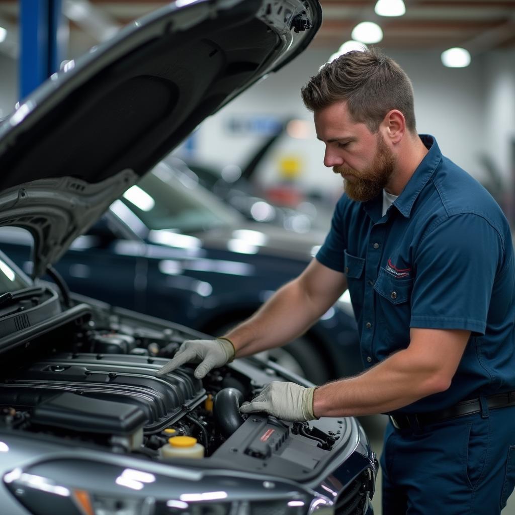 Car Service Center Engine Check