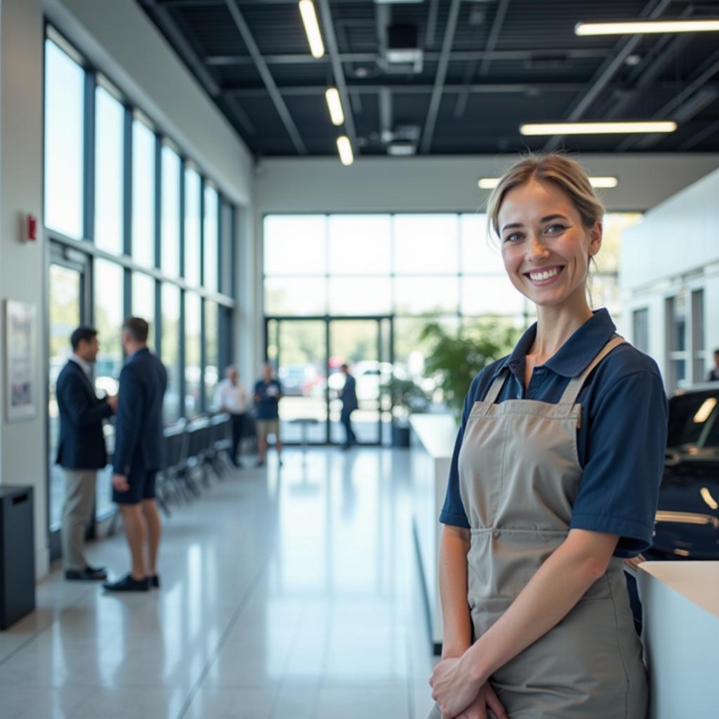 Welcoming Car Service Center Reception Area