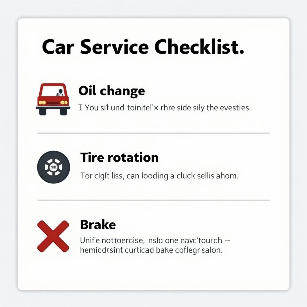 Car Service Checklist