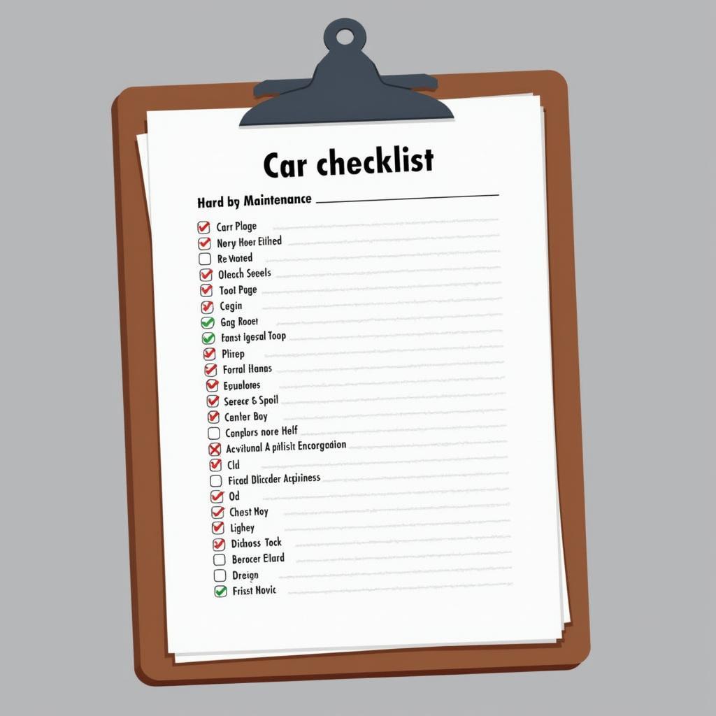 Car service checklist at Wolverhampton garage