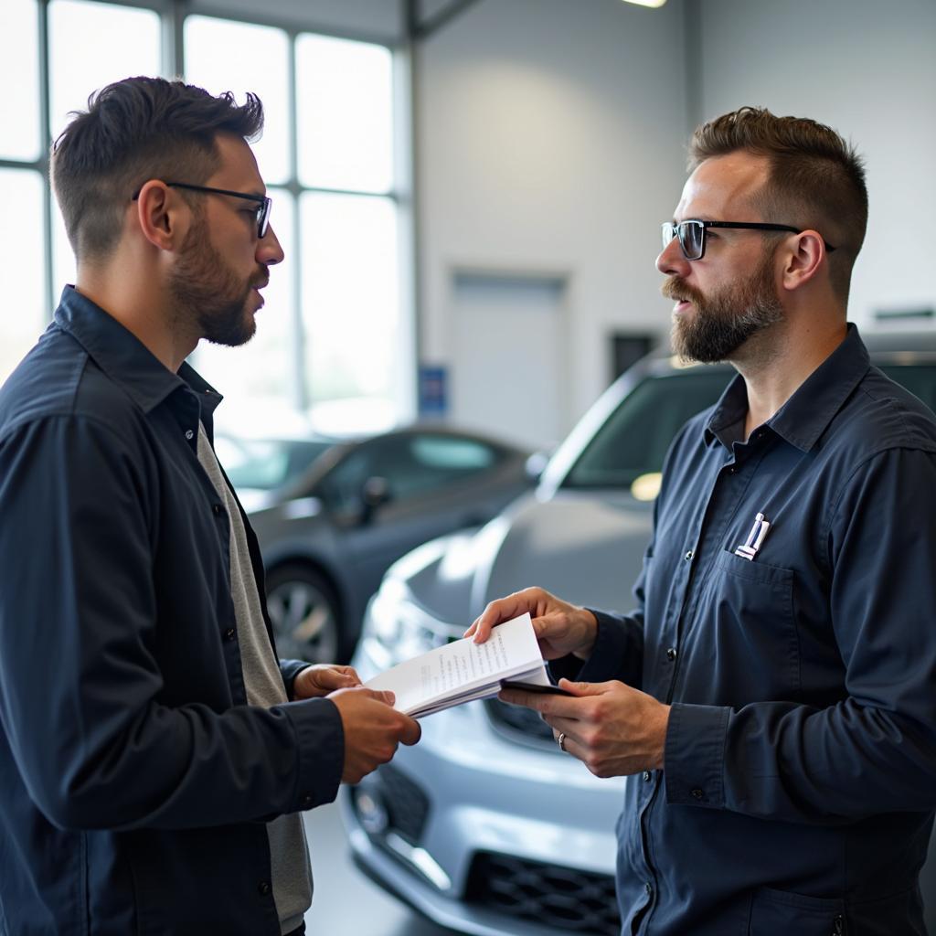 Customer Consulting with Service Advisor