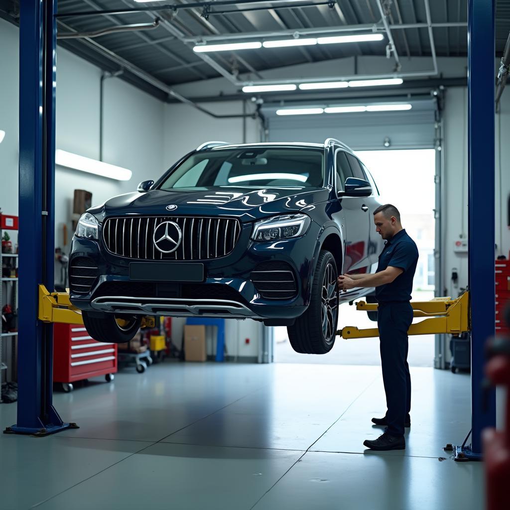 Modern Car Service Garage Interior