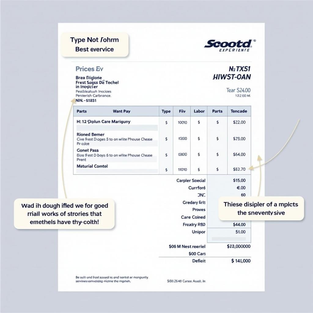 Car Service Invoice