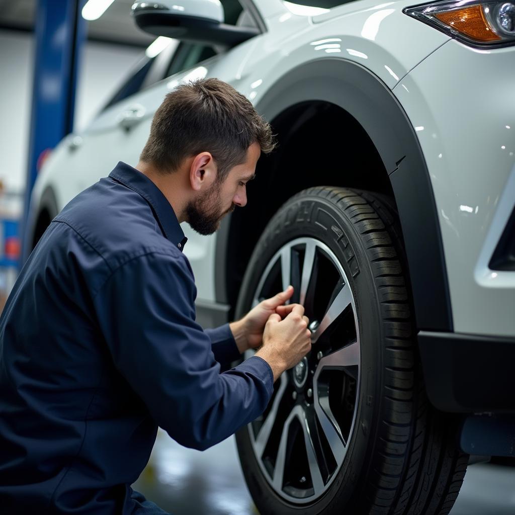 Car tire alignment service in Brighton