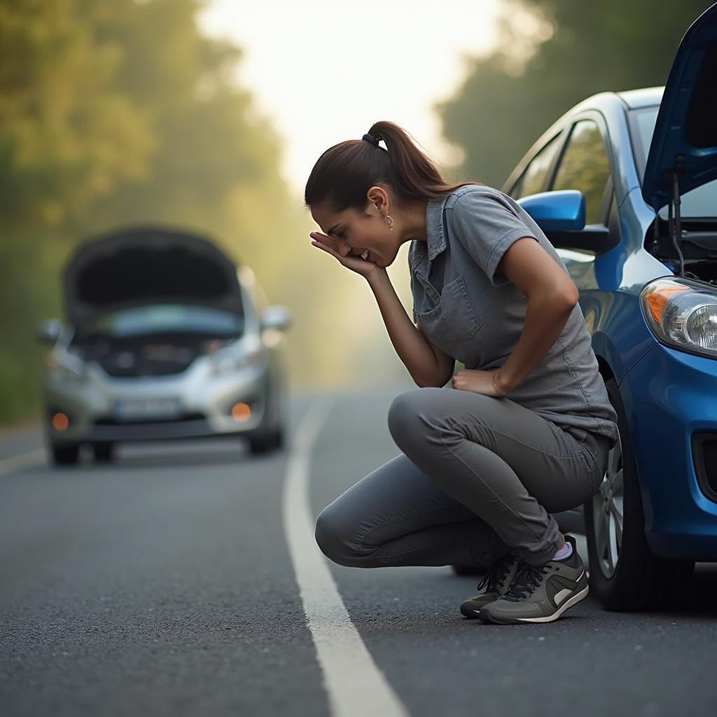 Car Trouble on Roadside